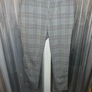 H&M Men's Black and White Checkered Pants